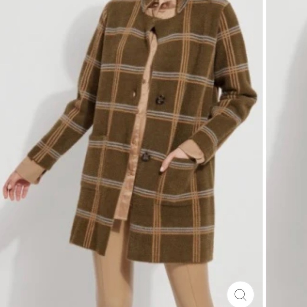 Lysse Brown Plaid Women's Coat